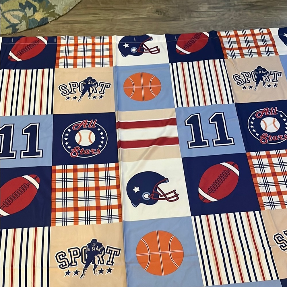 Sports Themed Bedding Set - shower curtain